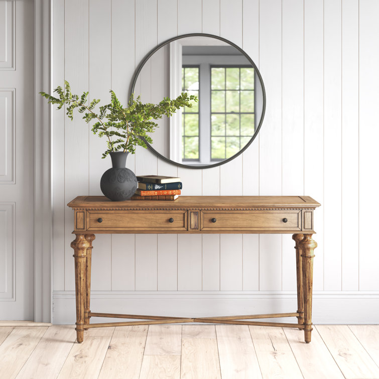 Wellington Hall Beige Rectangular Sofa Table with Storage