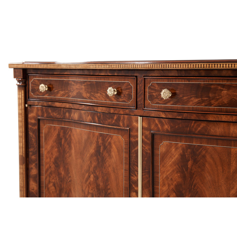 Gentleman's Flame Mahogany & Satinwood Inlaid Side Cabinet