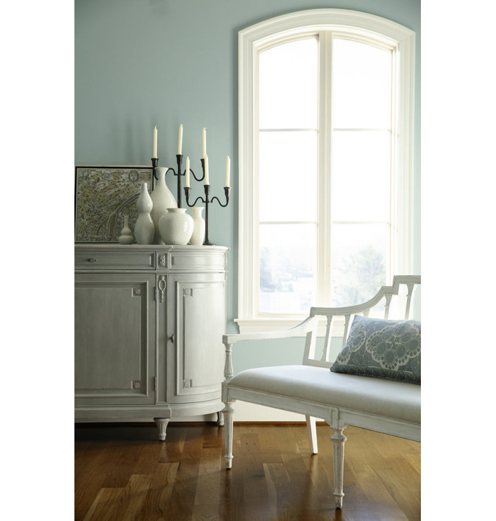 Nora White Linen Blend 58" Upholstered Bench