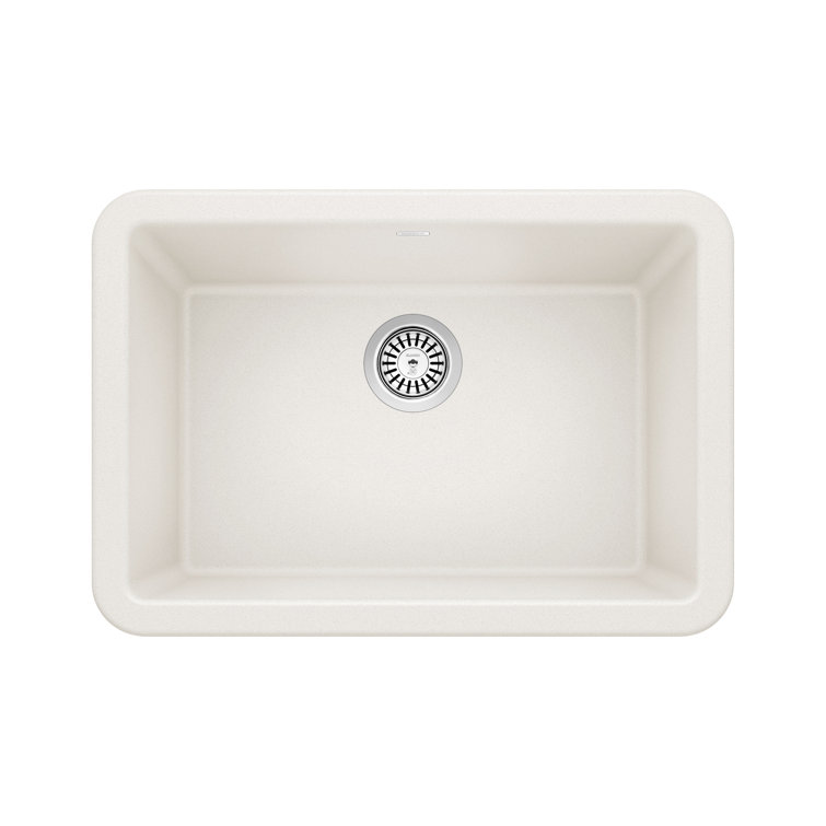 White Silgranit 27" Farmhouse Single Bowl Kitchen Sink
