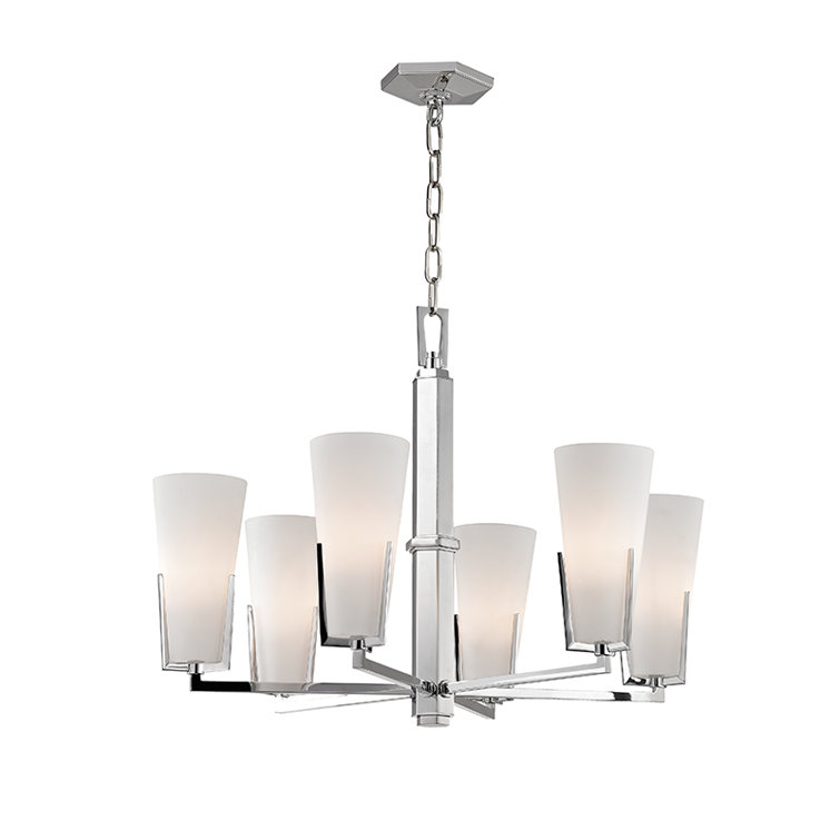 Polished Chrome Crystal 26" Contemporary Chandelier