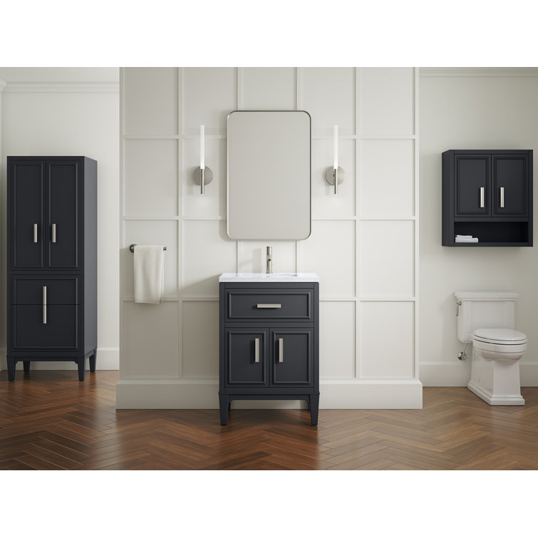 Southerk 24-Inch Slate Gray Quartz Bathroom Vanity
