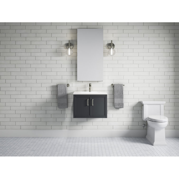 Winnow 24" Slate Gray Freestanding Single Bathroom Vanity with Quartz Top