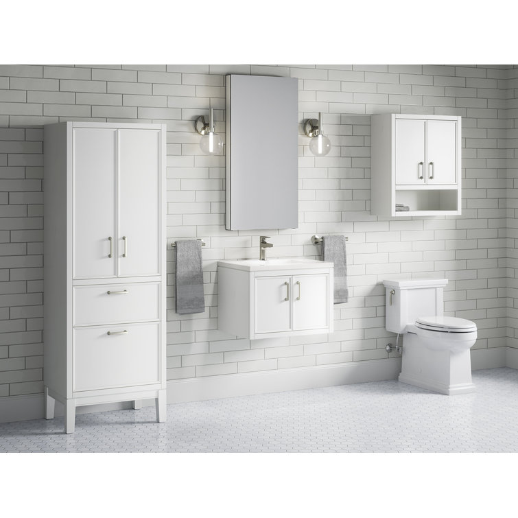 Winnow 24" White Quartz Top Freestanding Single Sink Vanity