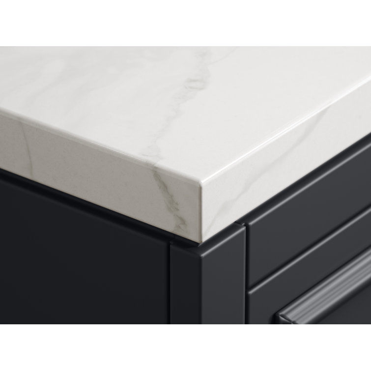 Southerk 48-Inch Slate Gray Quartz Top Single Sink Vanity