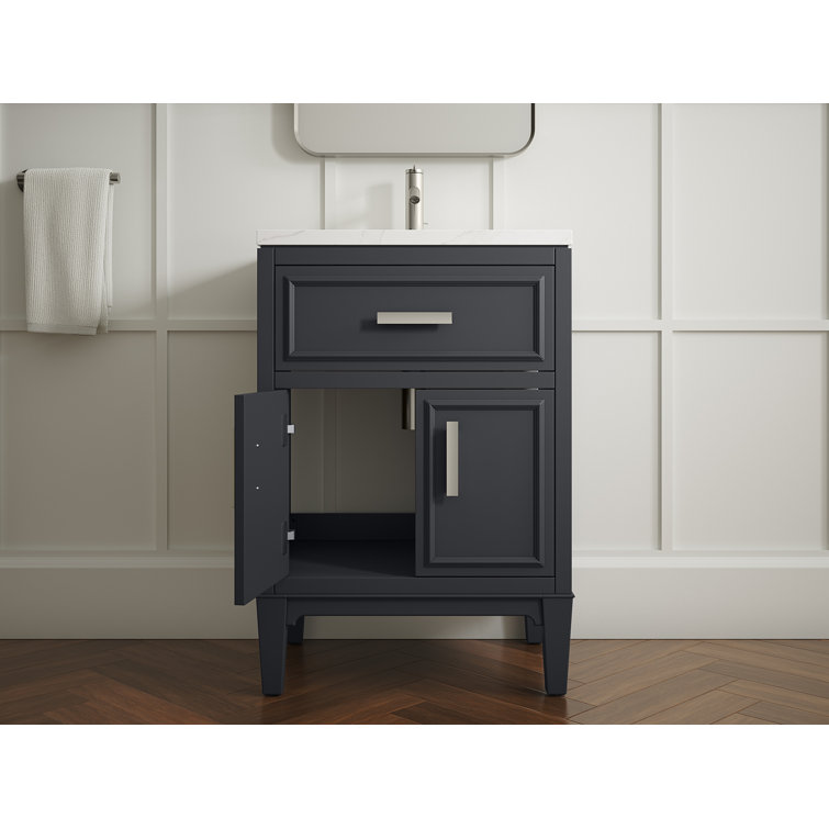 Southerk 24-Inch Slate Gray Quartz Bathroom Vanity