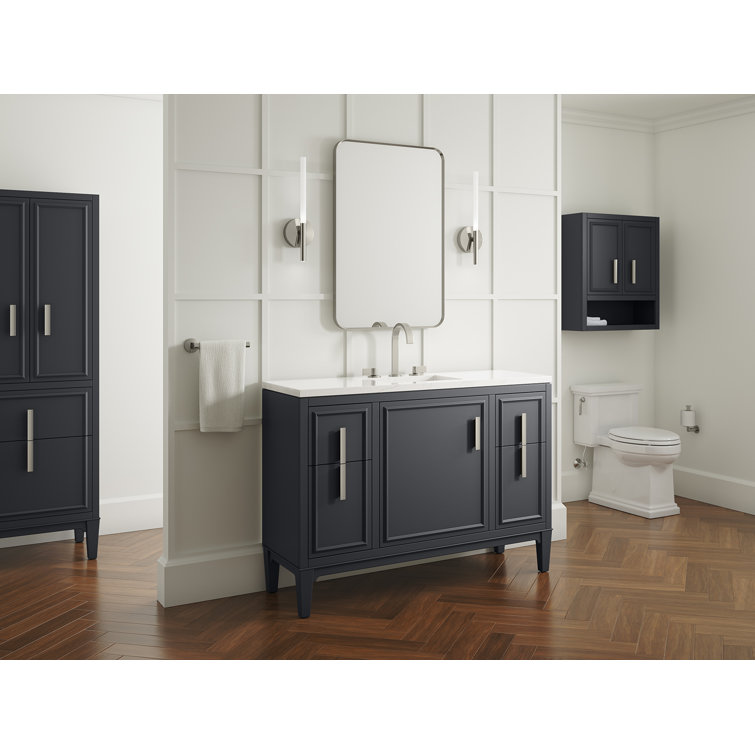 Southerk 48-Inch Slate Gray Quartz Top Single Sink Vanity