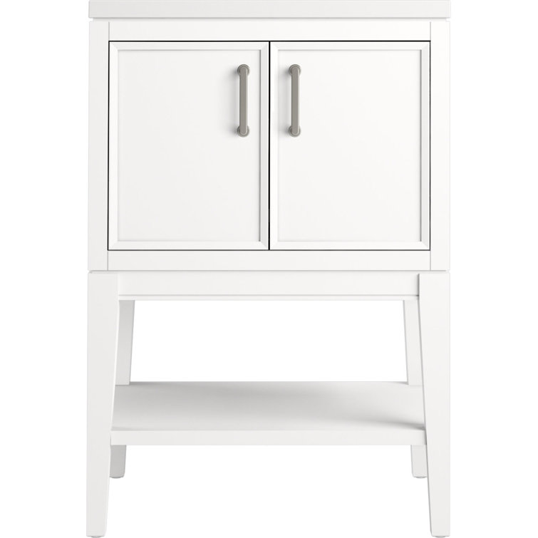Winnow 24" White Quartz Top Freestanding Single Sink Vanity
