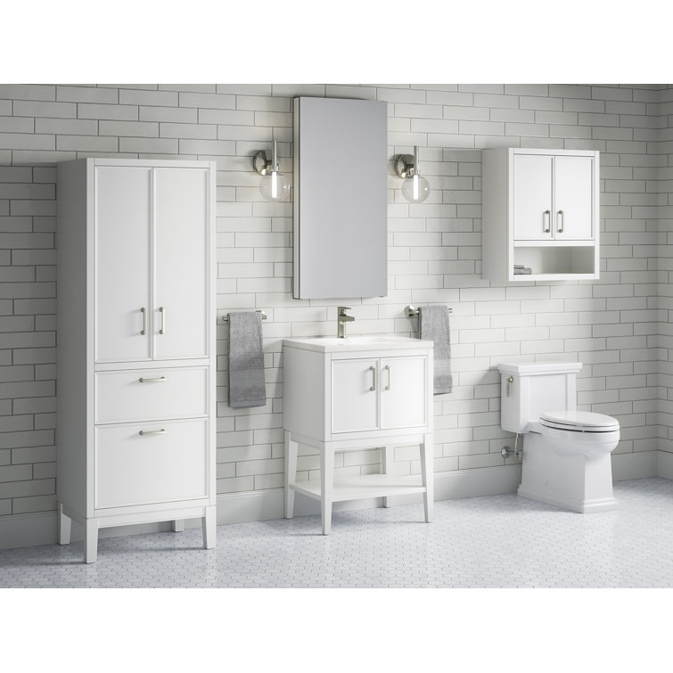 Winnow 24" White Quartz Top Freestanding Single Sink Vanity