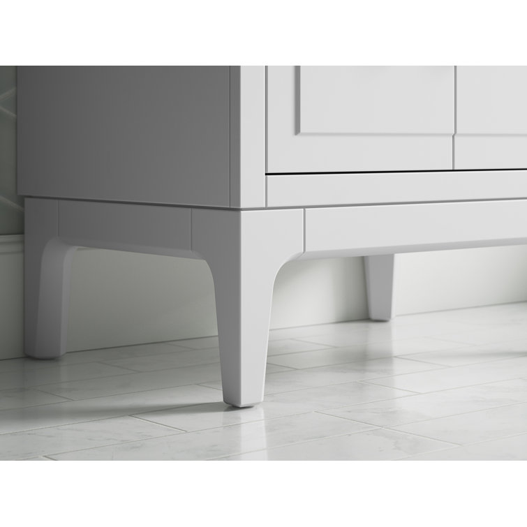 Seer 24" White MDF Freestanding Bathroom Vanity with Quartz Top