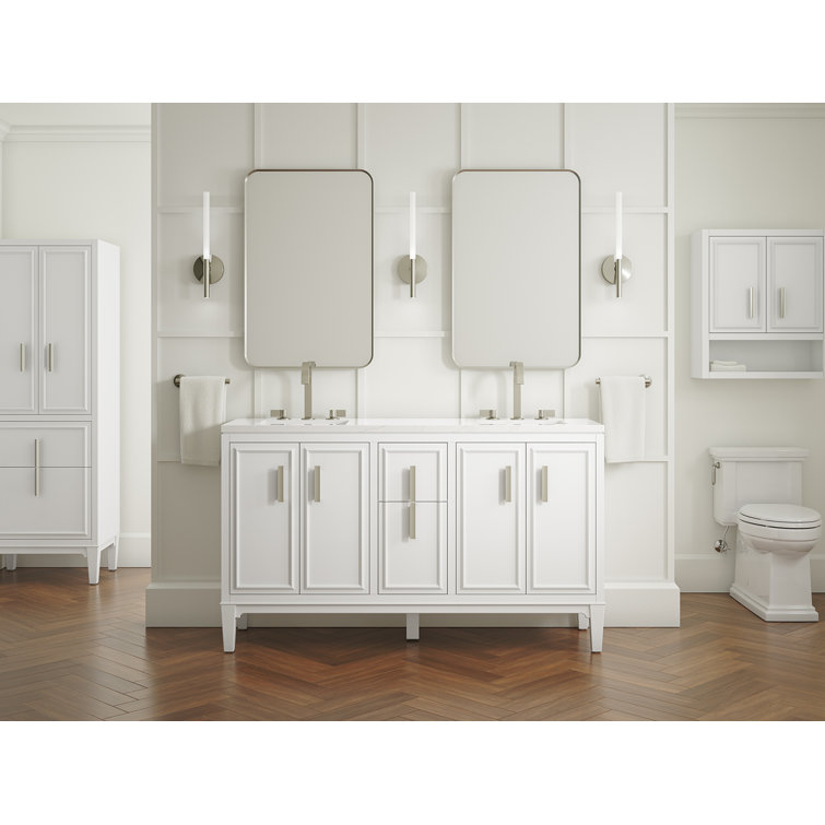 Southerk 70-Inch White Maple Linen Tower Cabinet