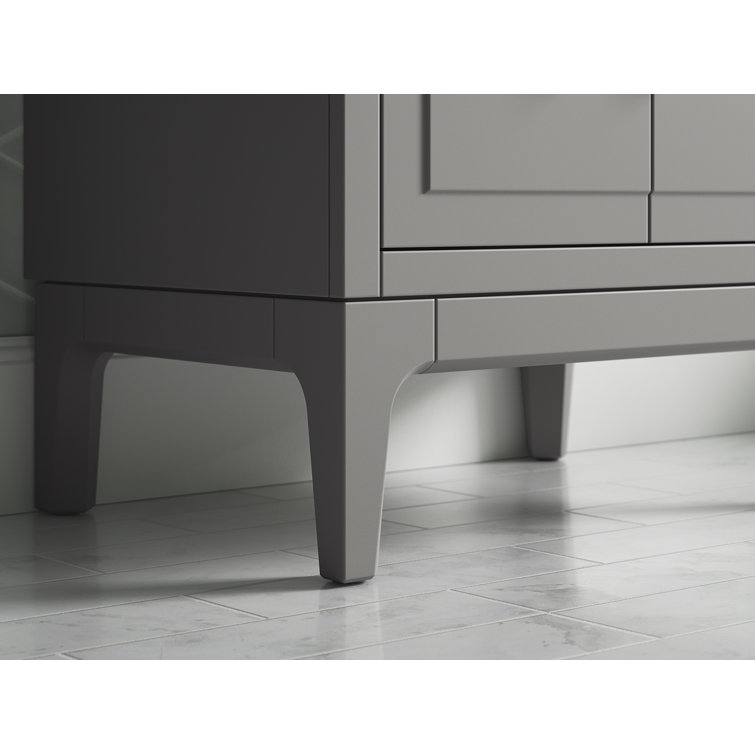 Seer 24" Mohair Grey Freestanding Single Bathroom Vanity with Quartz Top