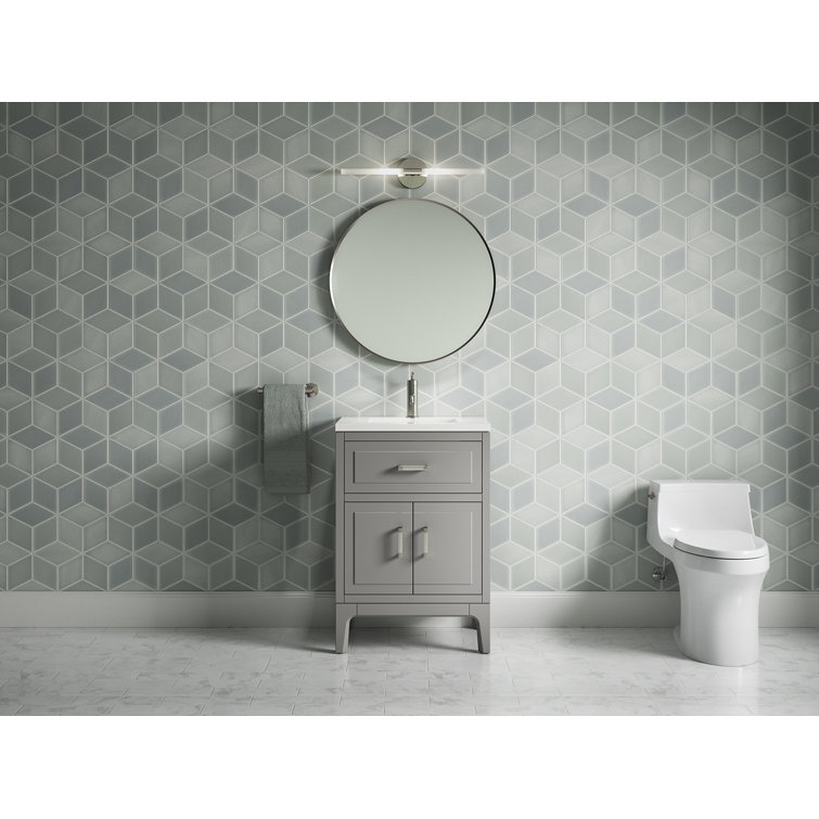 Seer 24" Mohair Grey Freestanding Single Bathroom Vanity with Quartz Top
