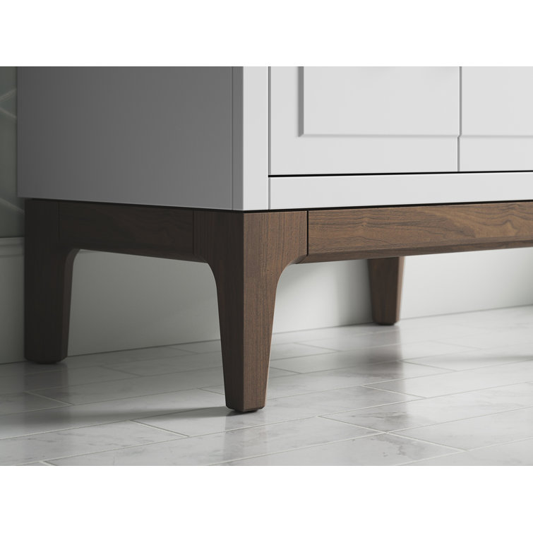 Seer 24" White MDF Freestanding Bathroom Vanity with Quartz Top