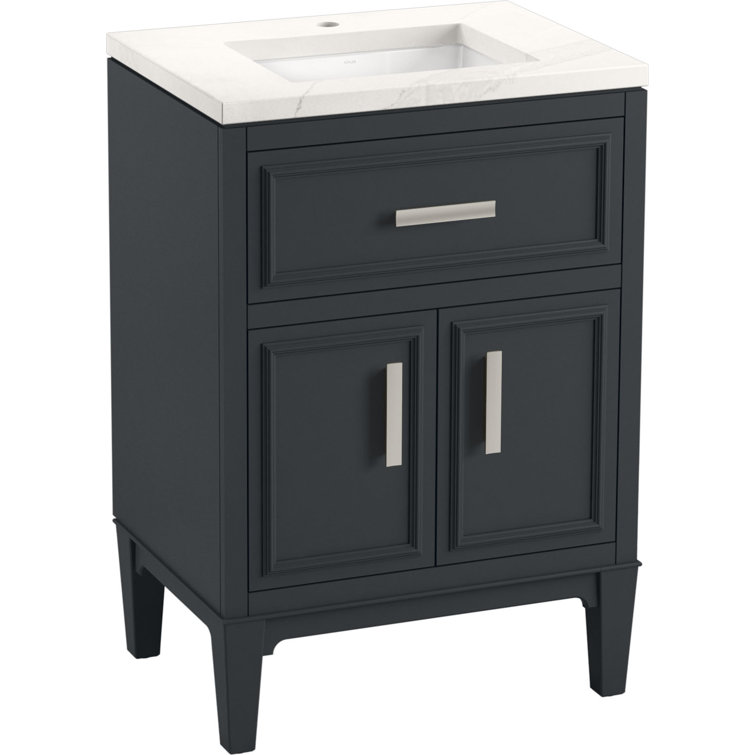 Southerk 24-Inch Slate Gray Quartz Bathroom Vanity