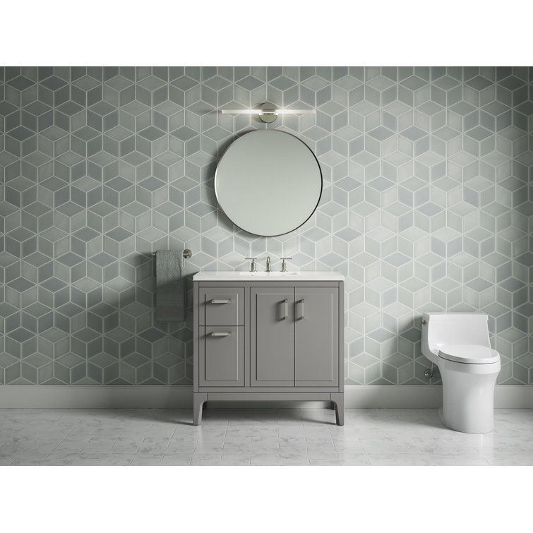 Seer 36-Inch Mohair Gray Bathroom Vanity with Quartz Top