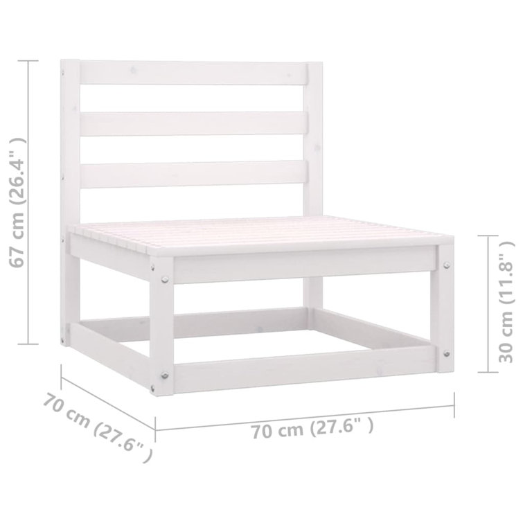 Anthracite Cushioned Pinewood Outdoor Modular Sofa Set