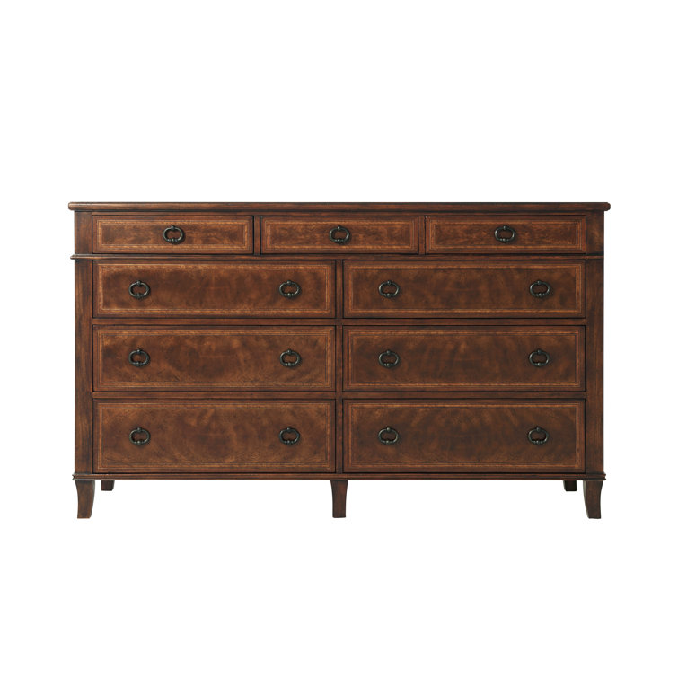 Brooksby 9-Drawer Mahogany and Veneer Dresser
