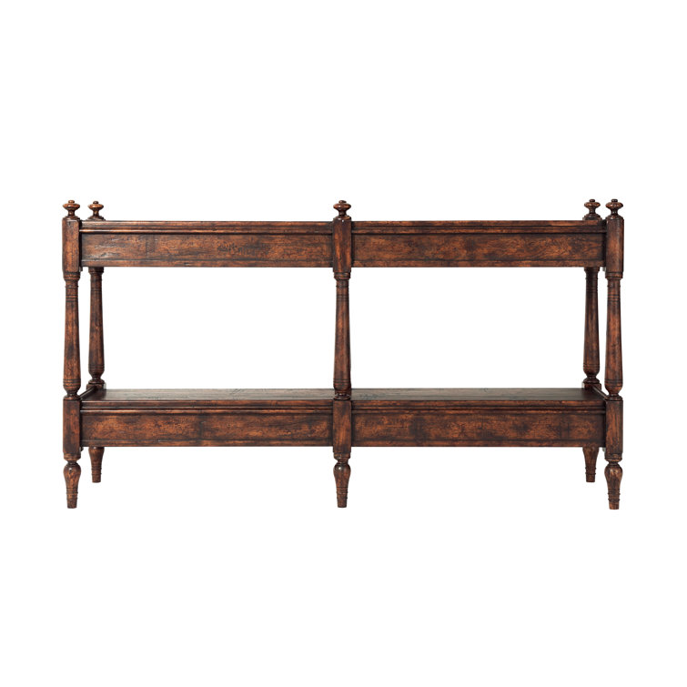 Victory Oak 64'' Six-Legged Console Table with Storage by Lord Spencer