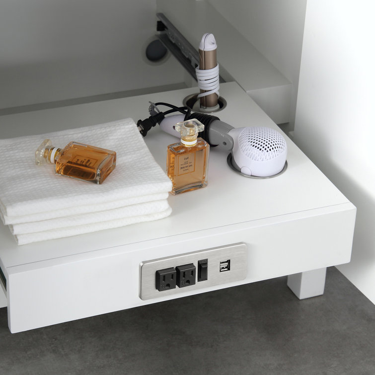 Tahoe 72" White Double Bathroom Vanity with Carrara Marble Top