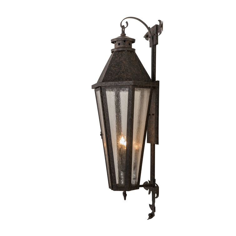 Millesime 43'' Coffee Bean Solid Brass Lantern Wall Sconce