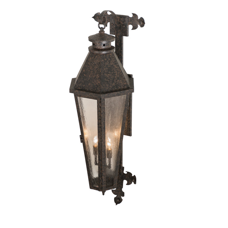 Millesime 43'' Coffee Bean Solid Brass Lantern Wall Sconce