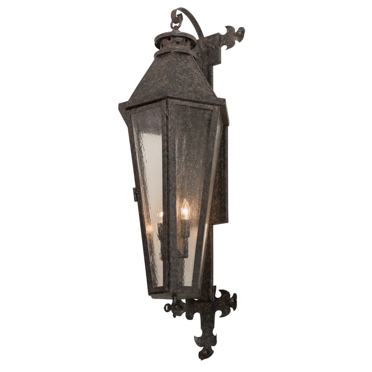Millesime 43'' Coffee Bean Solid Brass Lantern Wall Sconce