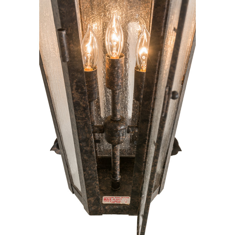 Millesime 43'' Coffee Bean Solid Brass Lantern Wall Sconce
