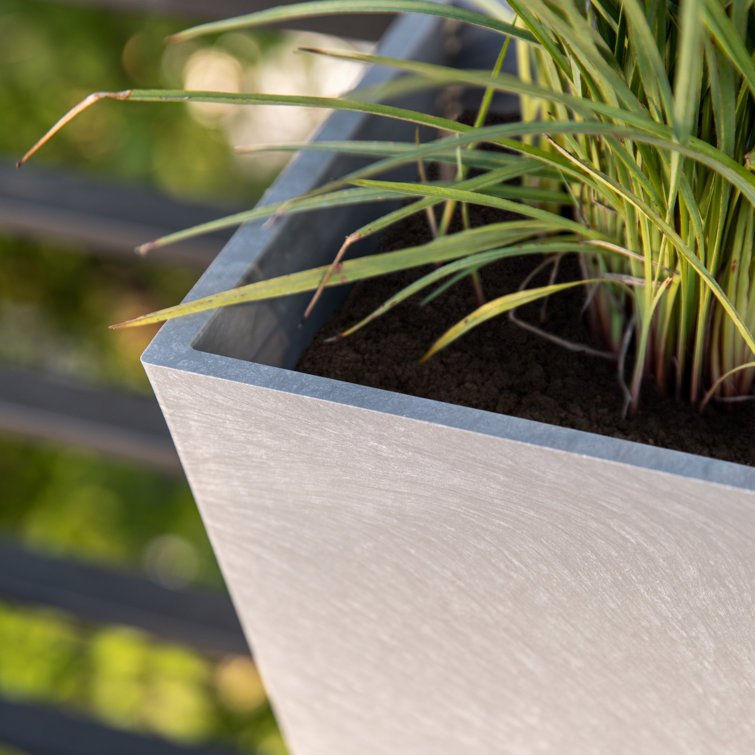 Gray 36" Recycled Plastic Railing Planter