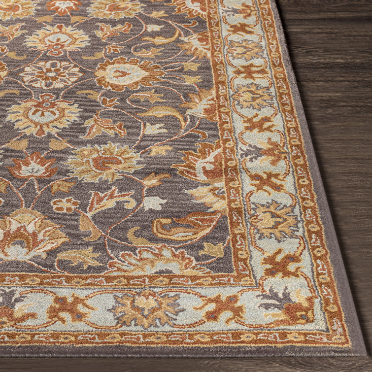Handmade Caesar Square Tufted 8x8 Gray Wool Rug