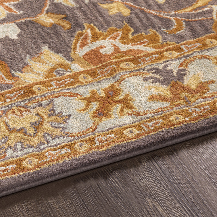 Handmade Caesar Square Tufted 8x8 Gray Wool Rug