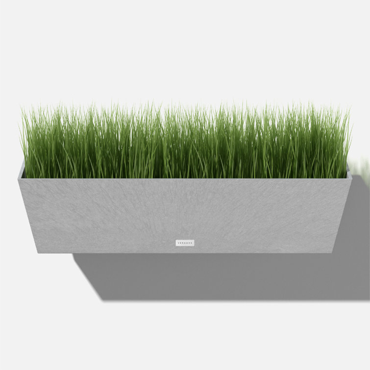 Gray 36" Recycled Plastic Railing Planter