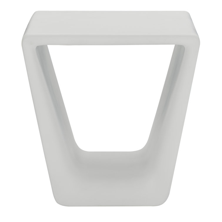 Hyannis White Rectangular Transitional Side Table