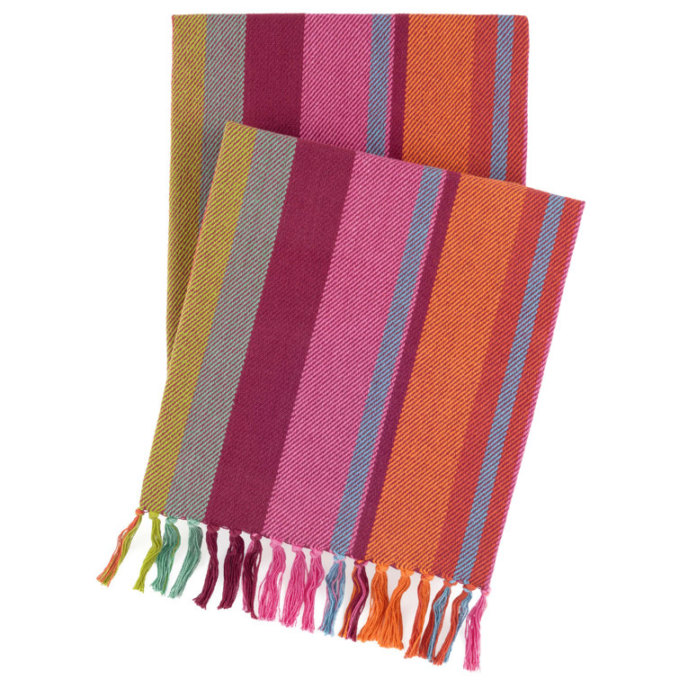 Cozy Elegance Twin Reversible Cotton Stripe Blanket