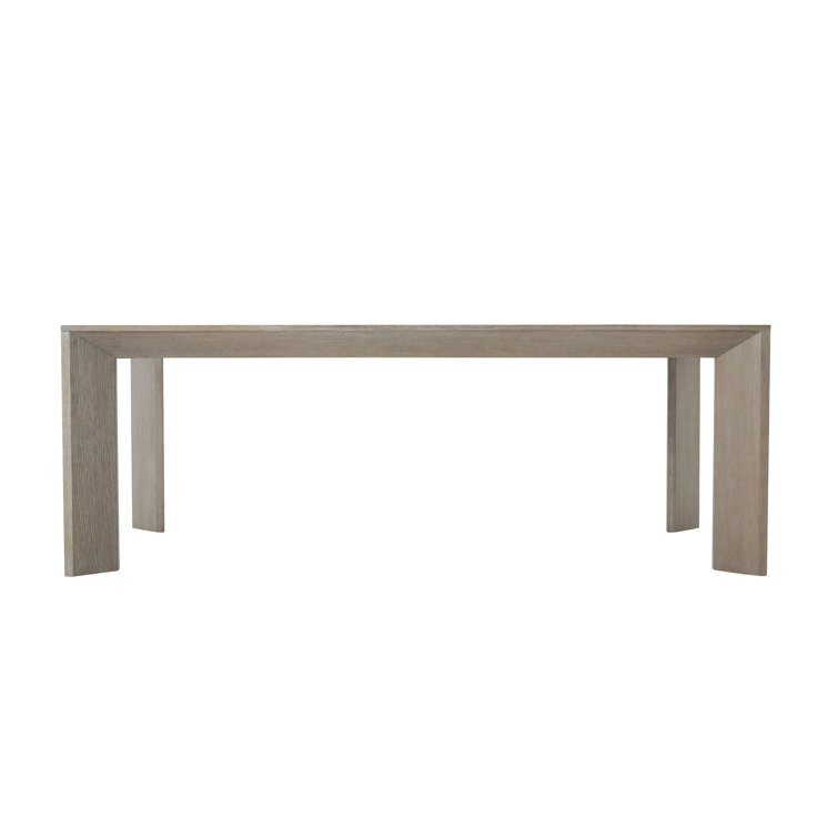 Beige Oak Extendable Rectangular Dining Table