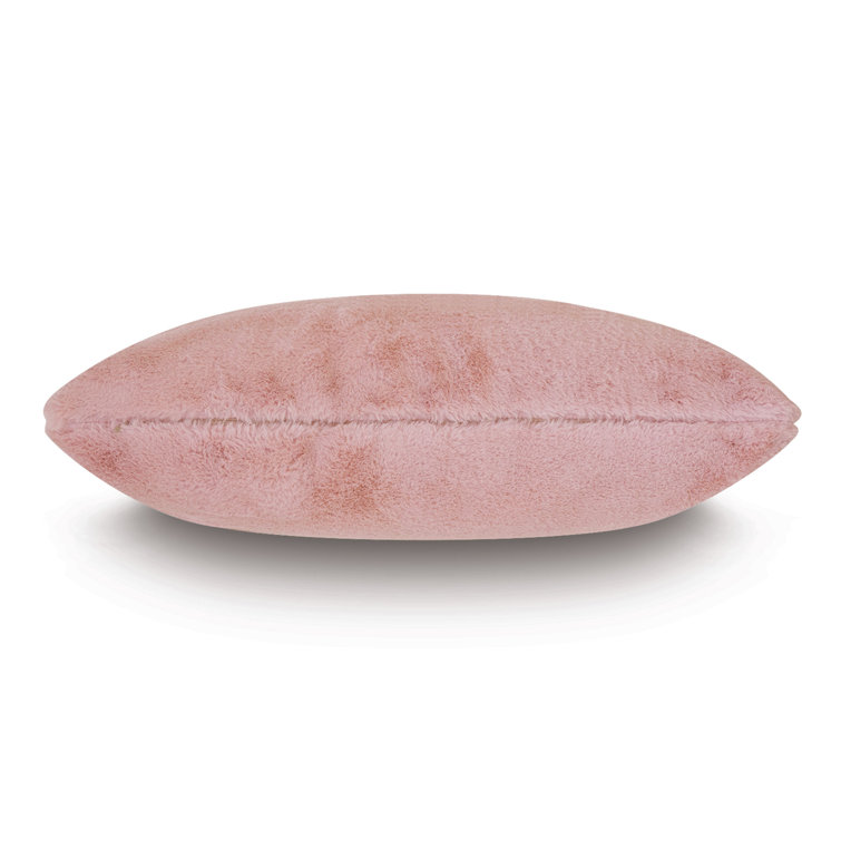 Barclay Butera Pink Faux Fur Rectangular Lumbar Pillow