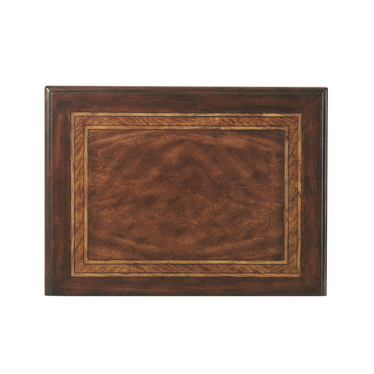 Brooksby Mahogany 3-Drawer Nightstand with Black Handles