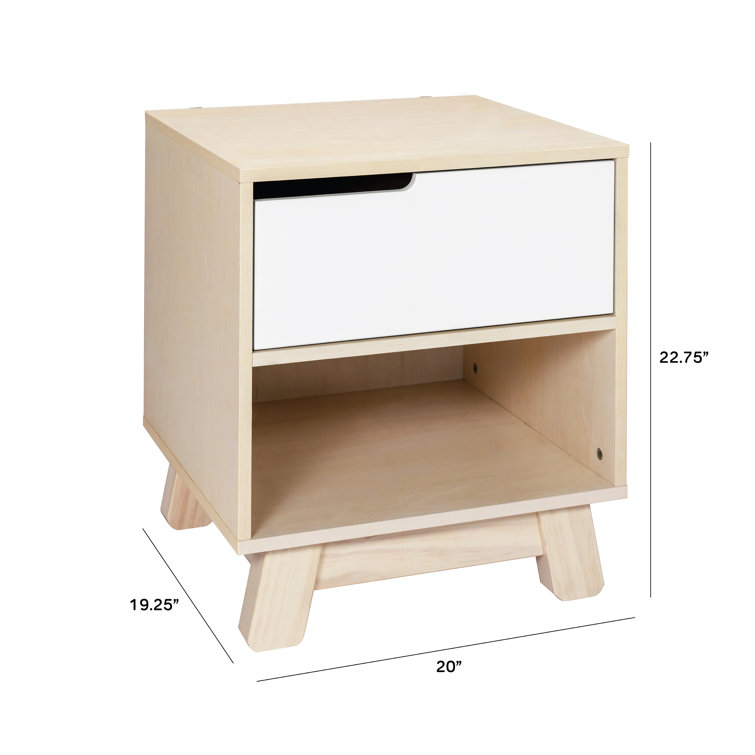 Hudson Eco-Friendly Nightstand with USB Port in Washed Natural