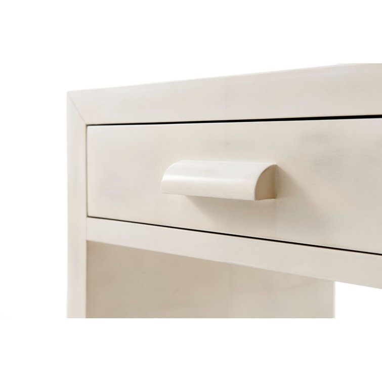 Irwindale Classic White Veneer Console Table with Storage