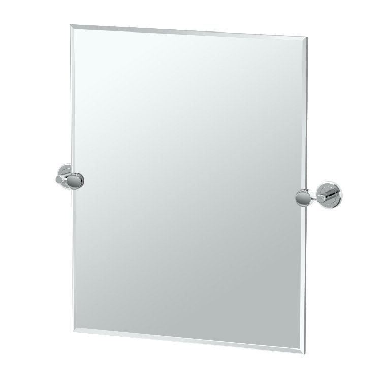 Frameless Beveled Glass Rectangular Bathroom Vanity Mirror