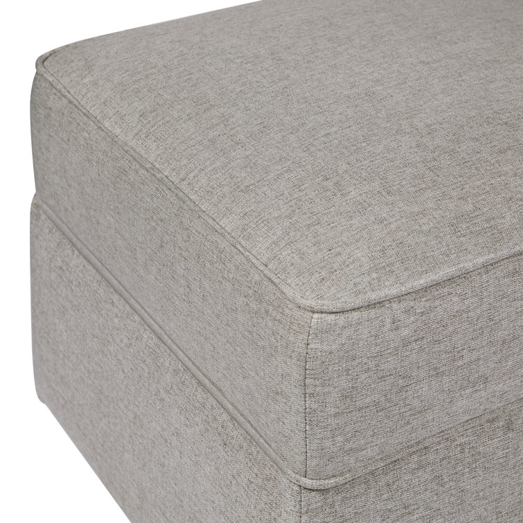 Gray Eco-Weave Upholstered Gliding Ottoman