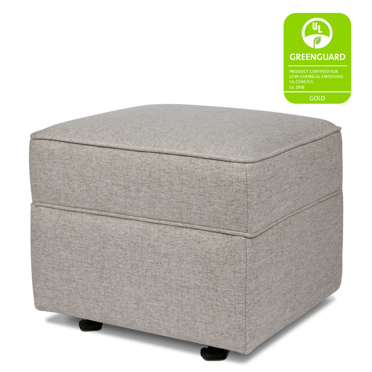Gray Eco-Weave Upholstered Gliding Ottoman