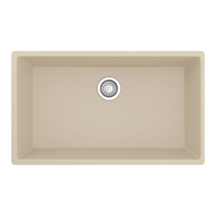 Bisque Quartz Large Single Bowl Undermount Kitchen Sink