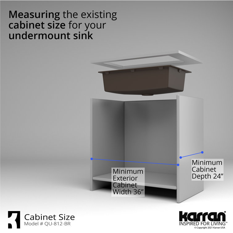 Brown Quartz Large Single Bowl Undermount Kitchen Sink