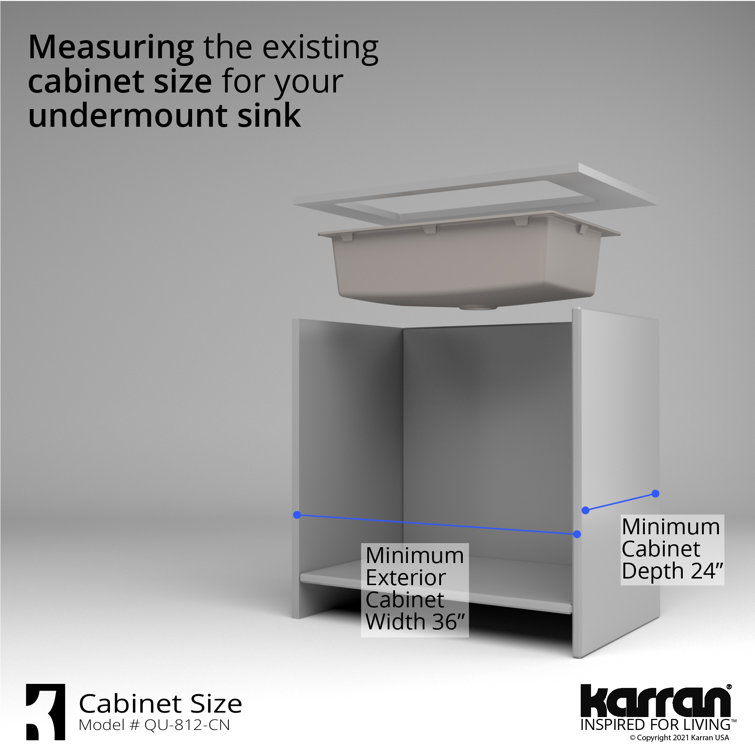Concrete Quartz Large Single Bowl Undermount Kitchen Sink