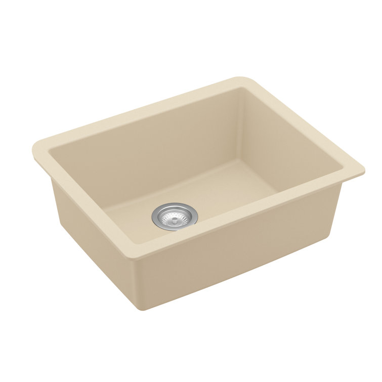 Bisque Quartz Composite Single Bowl Undermount Kitchen Sink