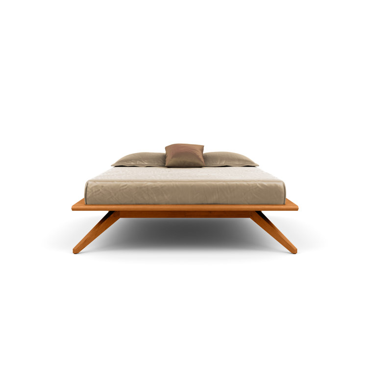 Astrid Natural Cherry California King Solid Wood Platform Bed