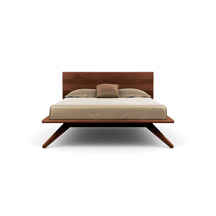 Cognac Cherry King-Size Wood Frame Bed - GREENGUARD Certified