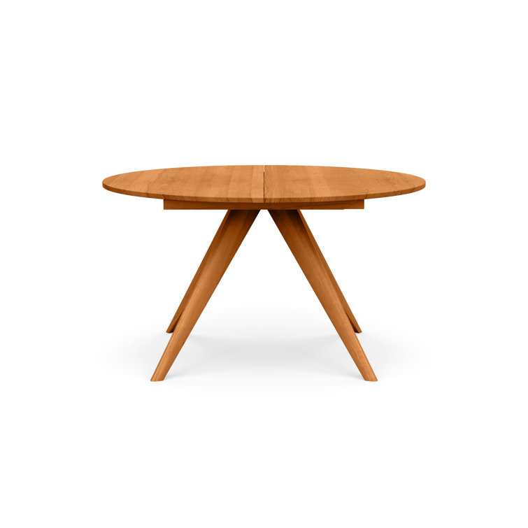 Catalina 48" Round Natural Cherry Wood Extendable Dining Table