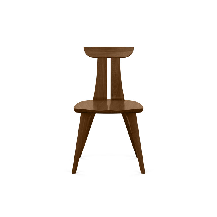 Estelle Walnut Finish Solid Wood Upholstered Side Chair